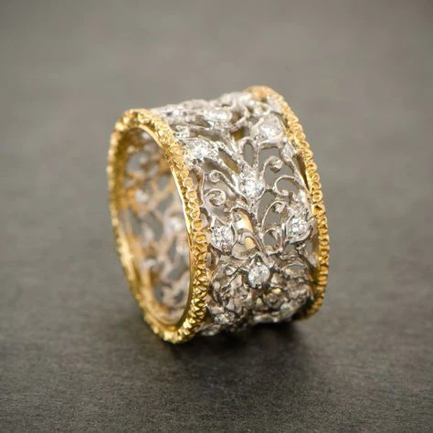 Vintage Efeu Ring mit Zirkonia