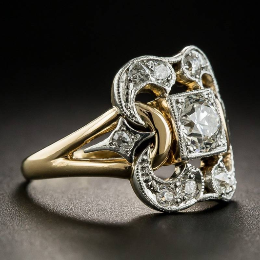 Königlicher Vintage-Zirkonia-Ring