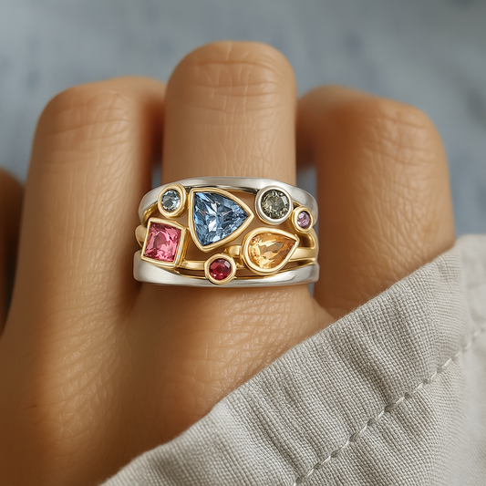 Vintage Multicolor Zirkonia Ring