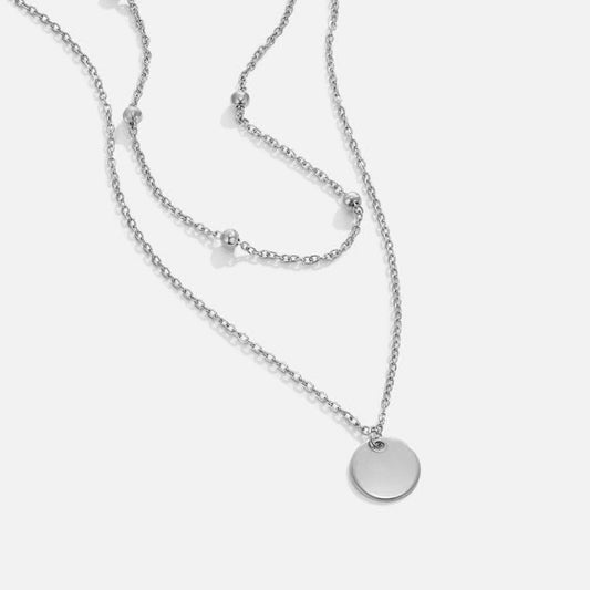 Elegante Silberne Layer-Halskette