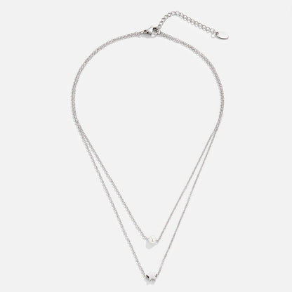 Sternenlicht Perlen Collier in Silber