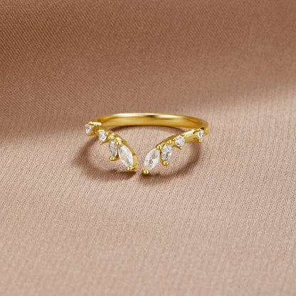 Kristall-Gold Rebenring