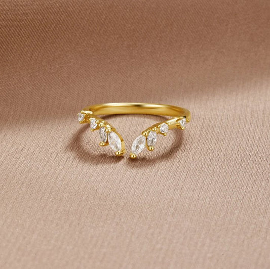 Kristall-Gold Rebenring
