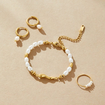 Elegantes Süßwasserperlen-Armband