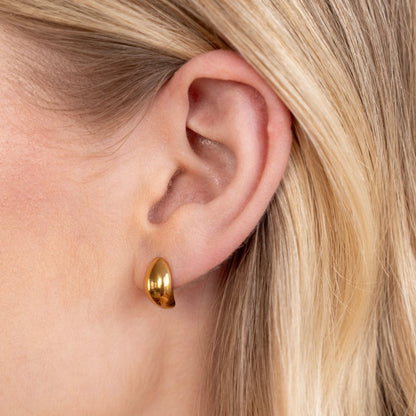 Elegante Goldene Kurven-Ohrstecker
