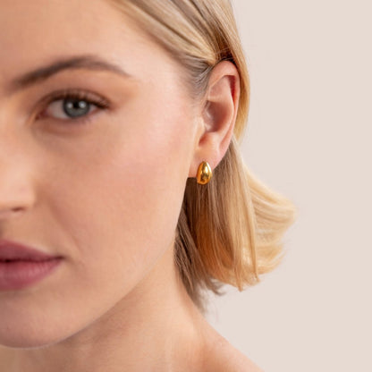Elegante Goldene Kurven-Ohrstecker