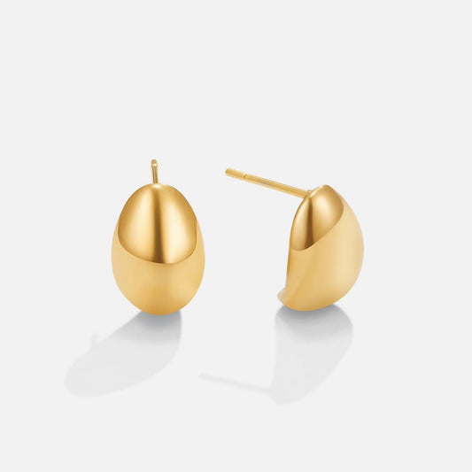 Elegante Goldene Kurven-Ohrstecker