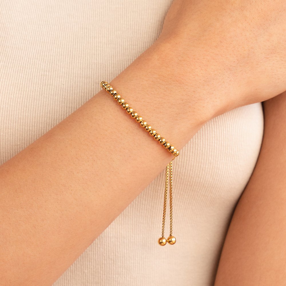 Elegantes Goldperlen-Armband