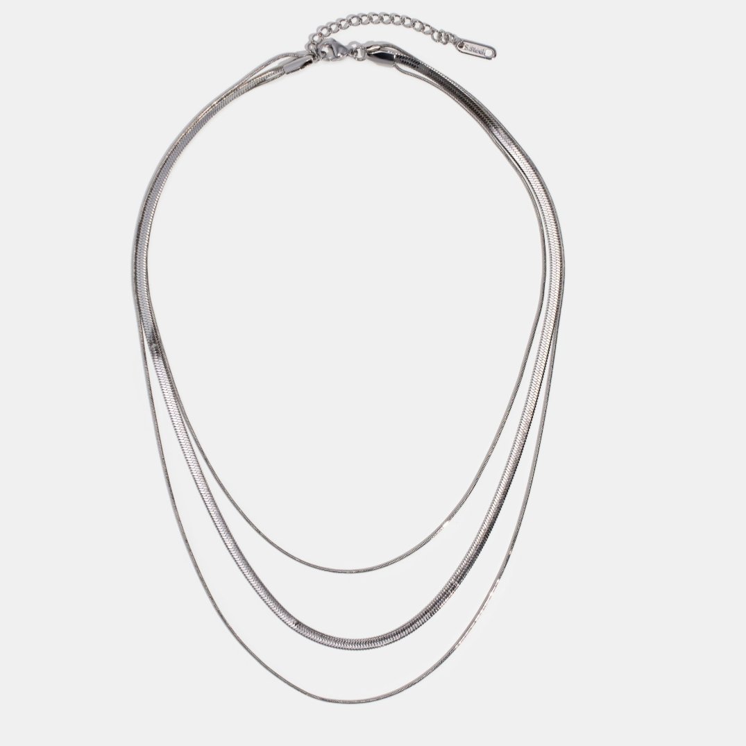 Silberne Geschichtete Kette