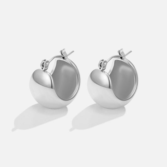 Auffällige Chunky-Creolen in Silber