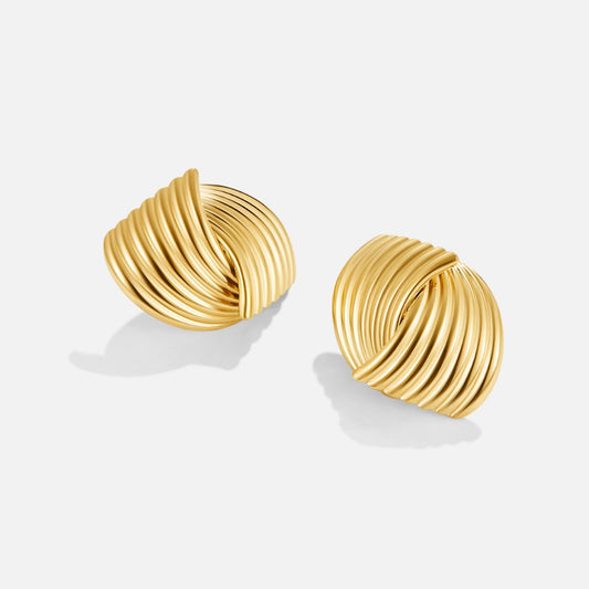 Gedrehte Gold Statement-Ohrringe