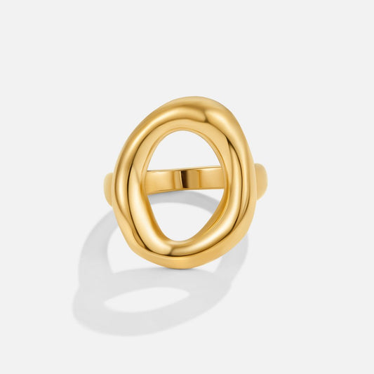 Skulpturaler Geschmolzener Goldring